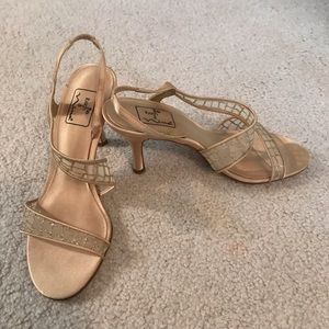 Nina gold heels for any special occasion.